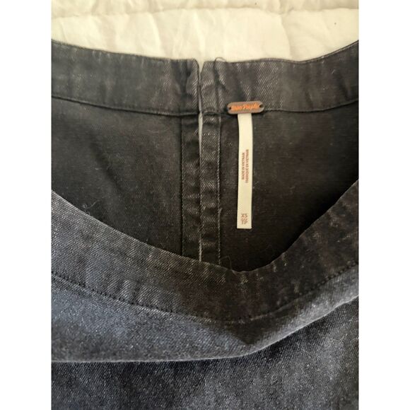 Free People Black Denim Mini Dress – NWT, Size XS - Picture 4 of 5